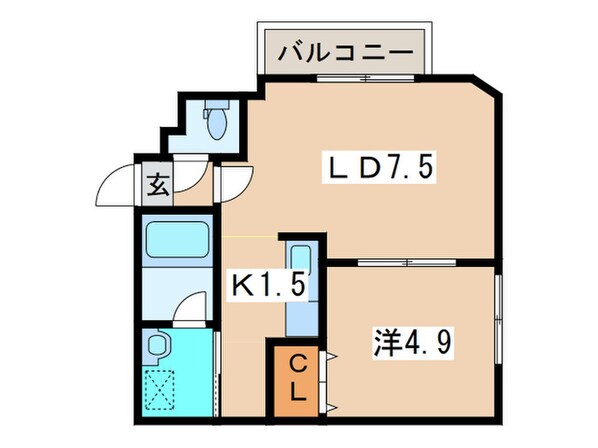 コンフォートステイ南郷通の物件間取画像